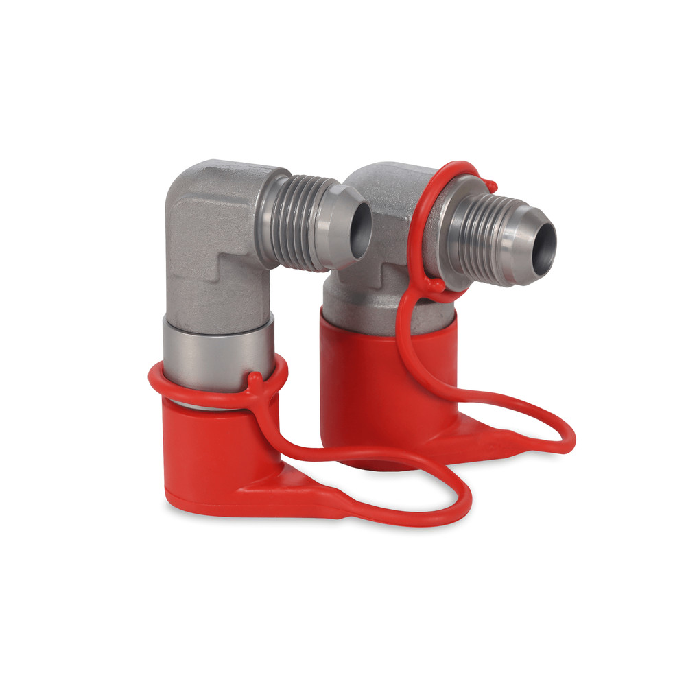 1/2″ 90 Degree Flat Face Hydraulic Quick Couplers Set - 3/4″ JIC Thread