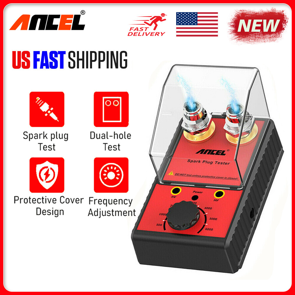 Dual Hole Car Spark Plug Tester Ignition Plug Analyzer Diagnostic Detector 12V