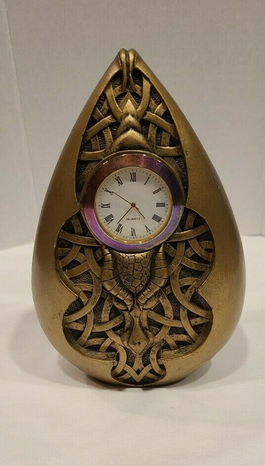 Zoei Collection 2000 Gargoyle Clock Figurine signed & works