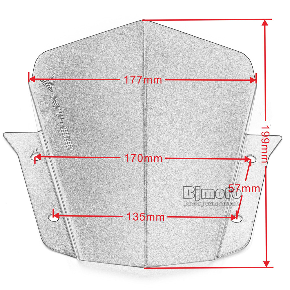 For Yamaha MT09 MT-09 2014 2015 2016 Windshield WindScreen Shield Protector