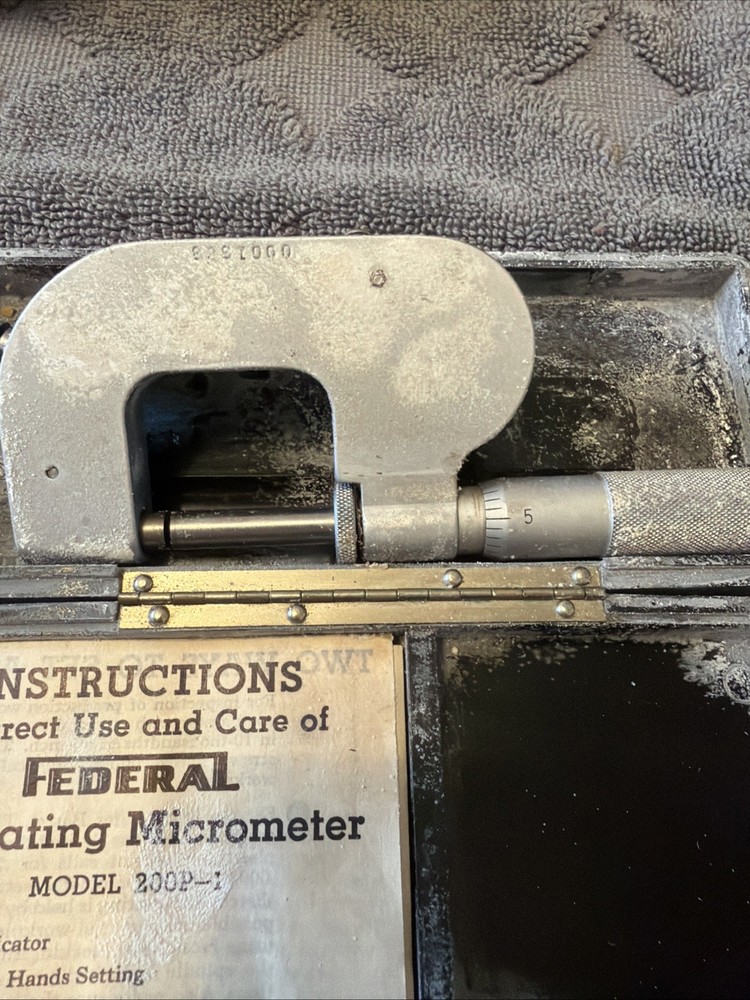 Federal 0-1” Indicating Micrometer 200P-1, 0001”