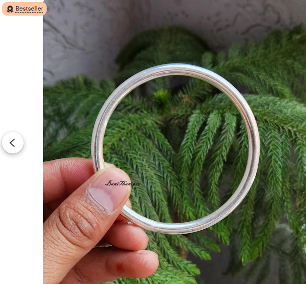 Thick 925 Sterling Silver Bangle Chunky Statement Boho Partywear Bangles Si89