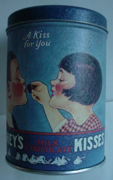 Hershey's Candy Bar Wrapper & Hershey Kisses tin