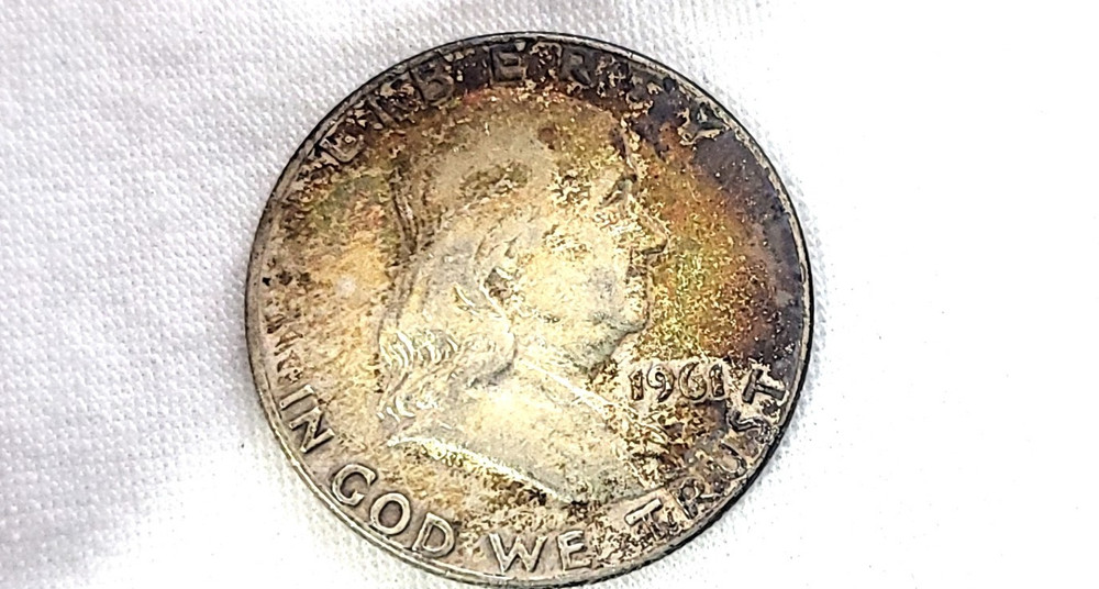 1961 D Franklin Half Dollar Extra Fine with Toning