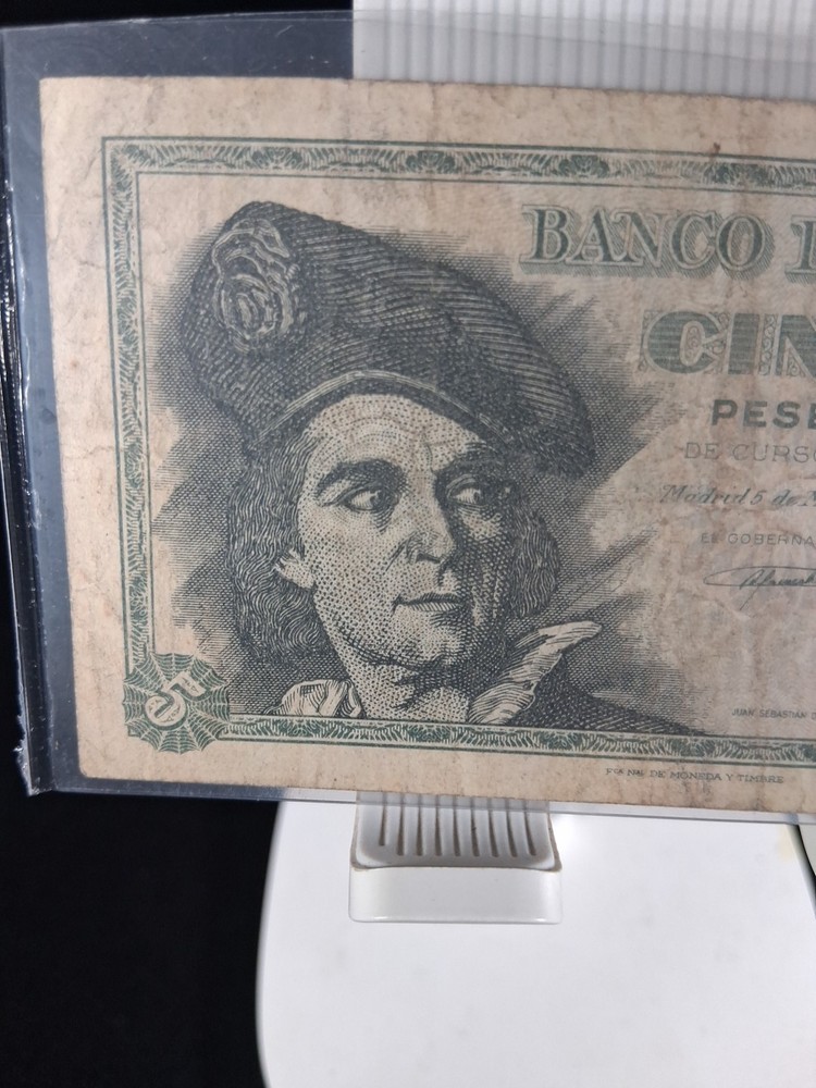 1948 SPAIN 5 PESETAS BANKNOTE