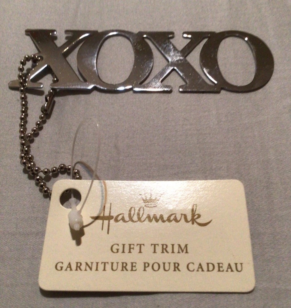 Hallmark XOXO Silver  Gift Trim