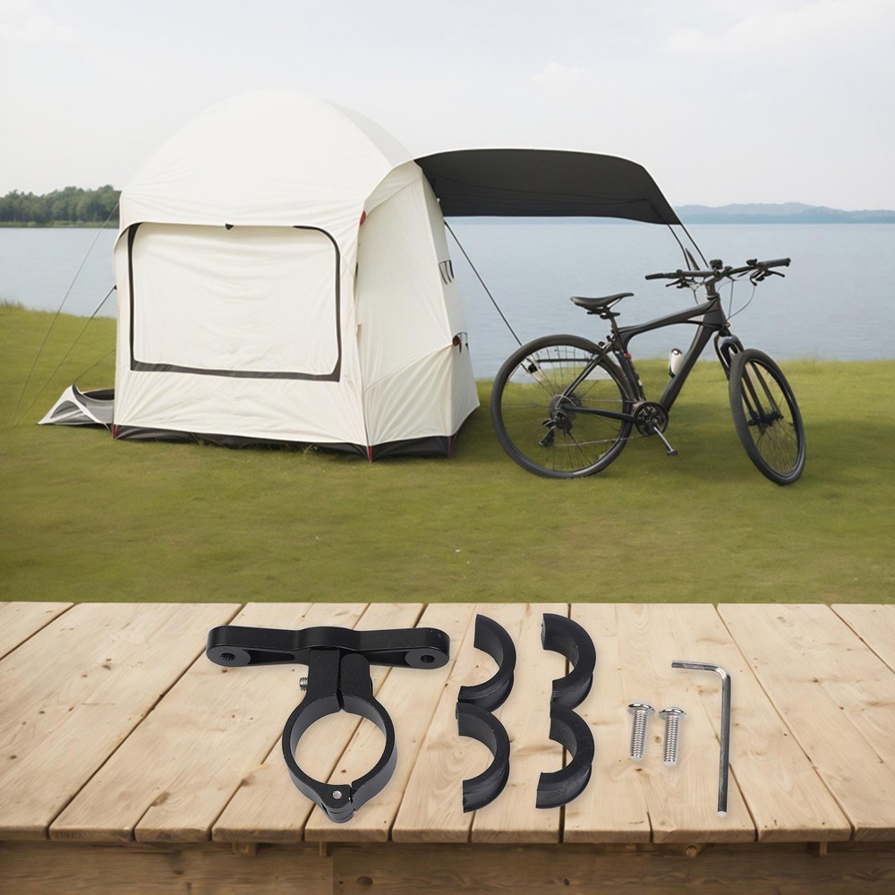 Black Aluminum Bicycle Handlebar Bottle Cage Adapter for Secure Bottle Fix