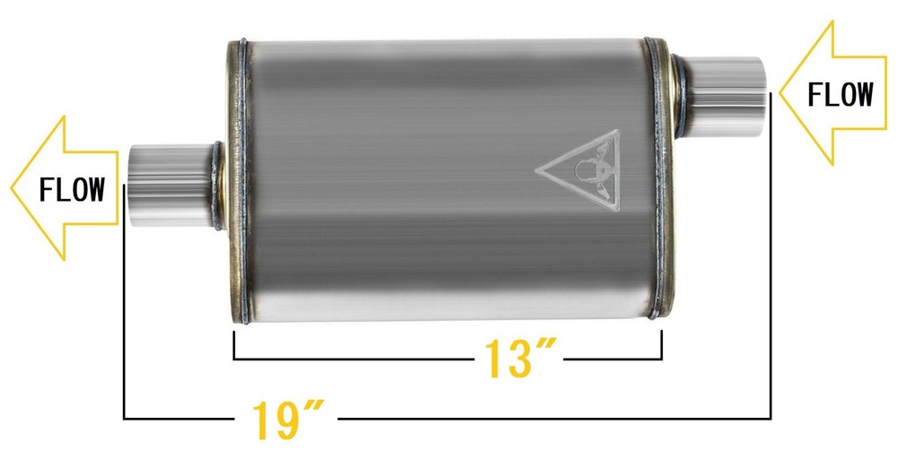 (2) 3"universal Two Chamber Performance Muffler