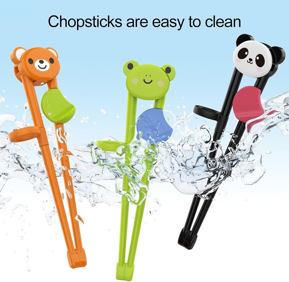 Black Training Chop-sticks, Training Chop-sticks Comfortable Grip Chewable Ca...