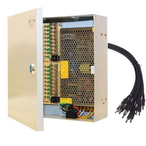 18CH Power Supply Box Auto-Reset CCTV Camera pigtail