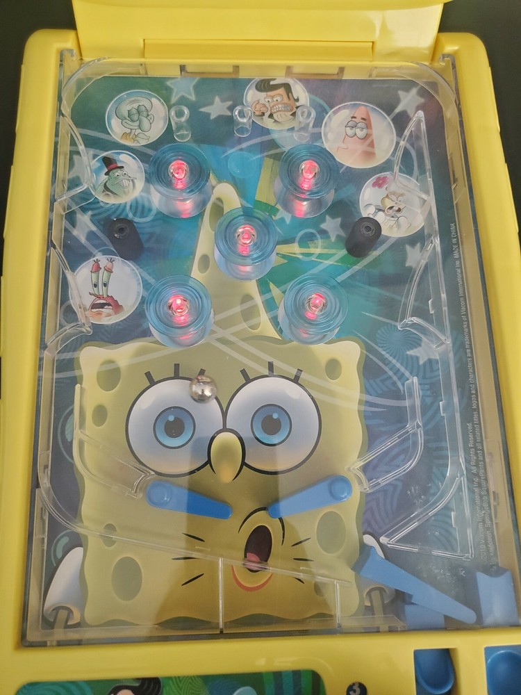 Spongebob Squarepants Pinball Machine Tabletop 2010 (No Legs) -Nickelodeon
