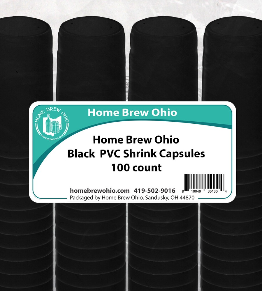 Home Brew Ohio Black PVC Shrink Capsules 100 count