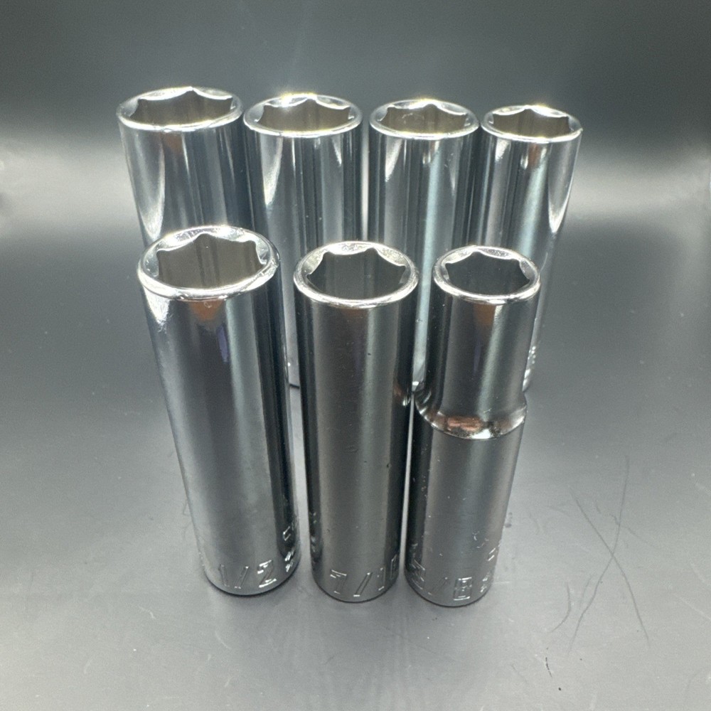 Craftsman 7 Piece 3/8 Drive 6 Point Deep Socket Set SAE