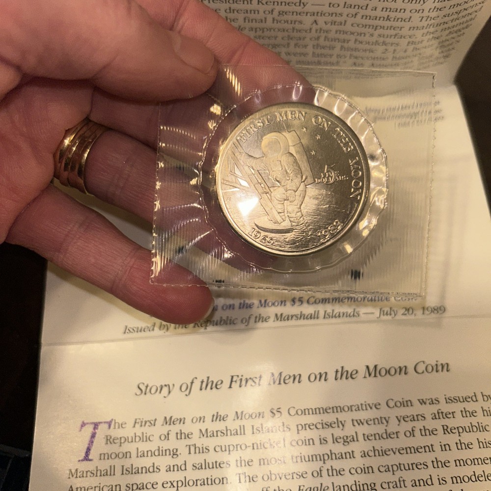 First Men On The Moon $5 Commemorative Coin