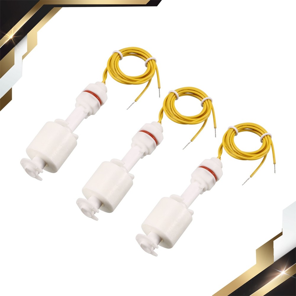 3 x PP Float Switch M10 75mm Fish Tank Vertical Liquid Level Sensor Plastic