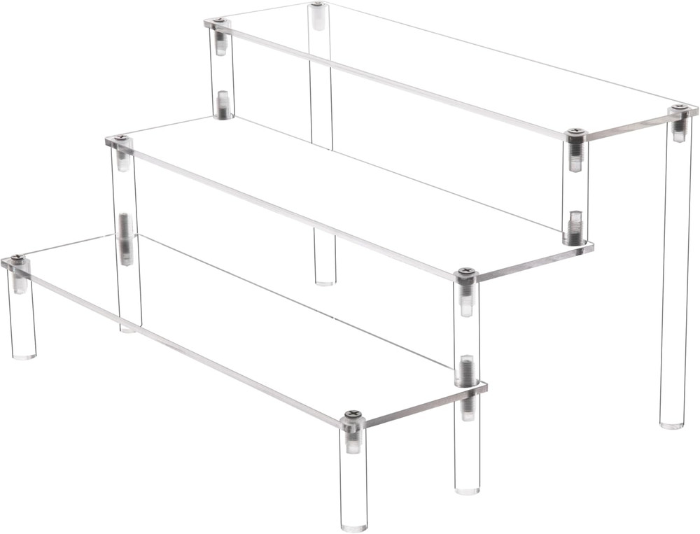 3 Steps Clear Acrylic Display Riser Cupcake Stand Display for Decoration