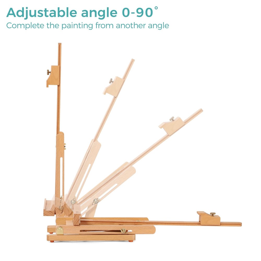 25"H Basic Tabletop H-Frame Easel, Hold Canvas up to 16", Adjustable Sturdy B...