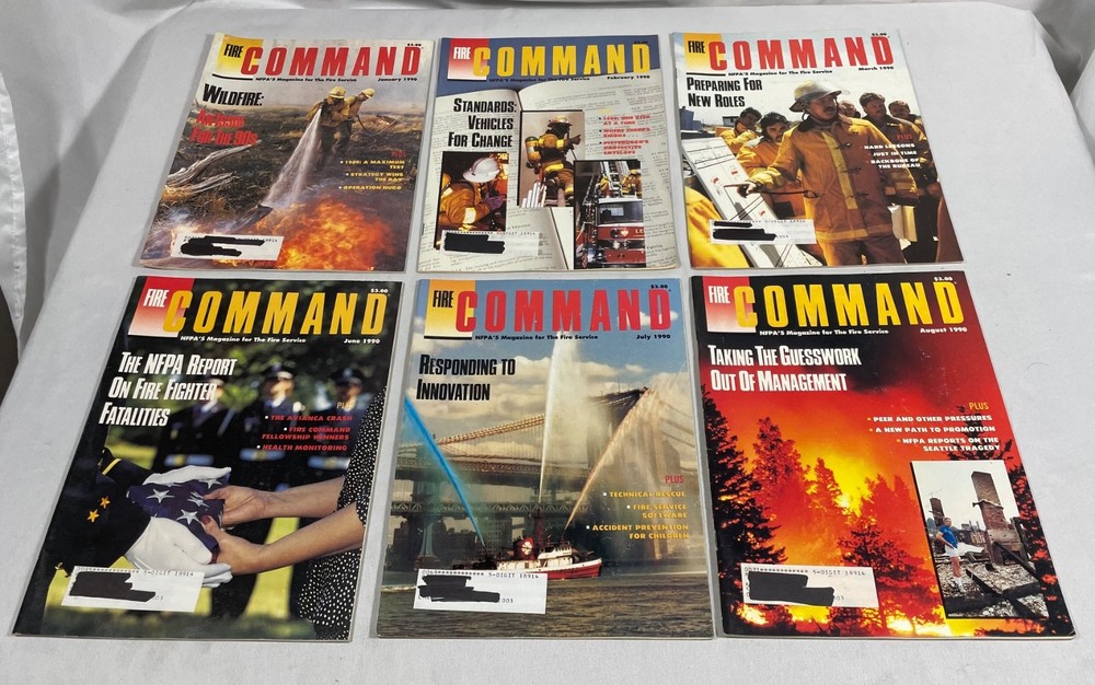 FIRE COMMAND magazine 10 issues from 1990