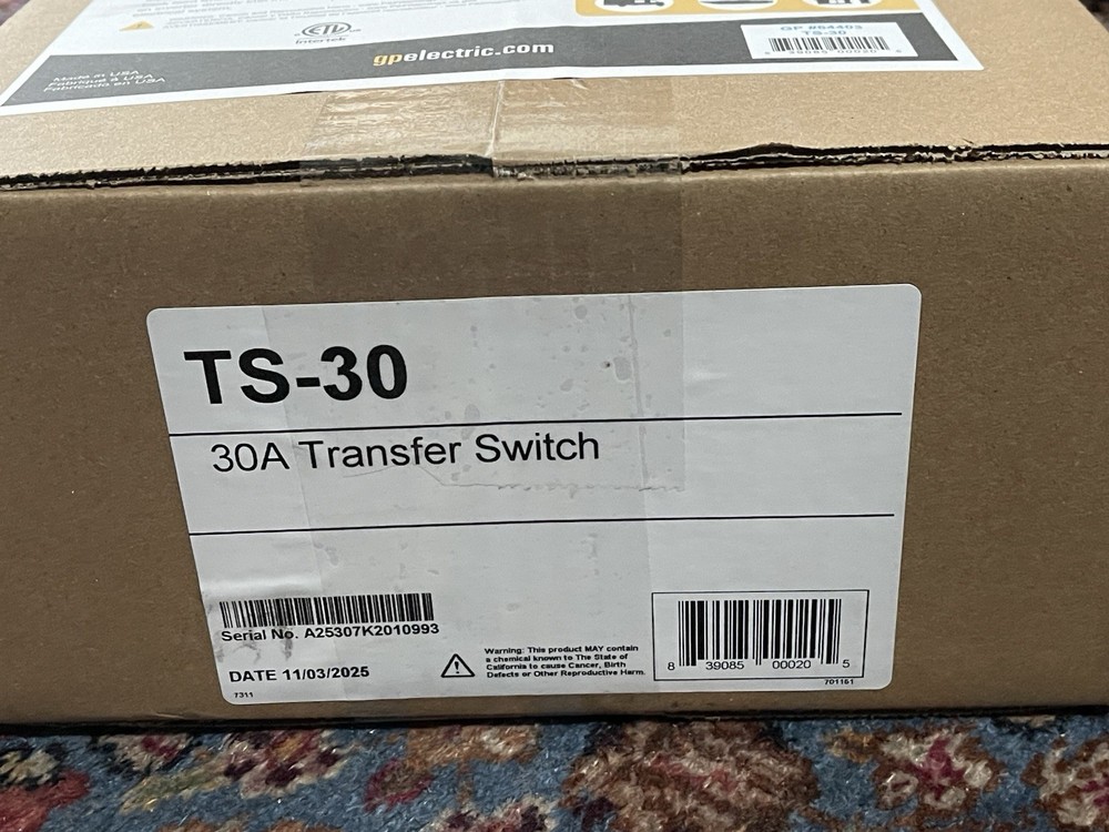 Go Power! TS-30 30 Amp Automatic Transfer Switch