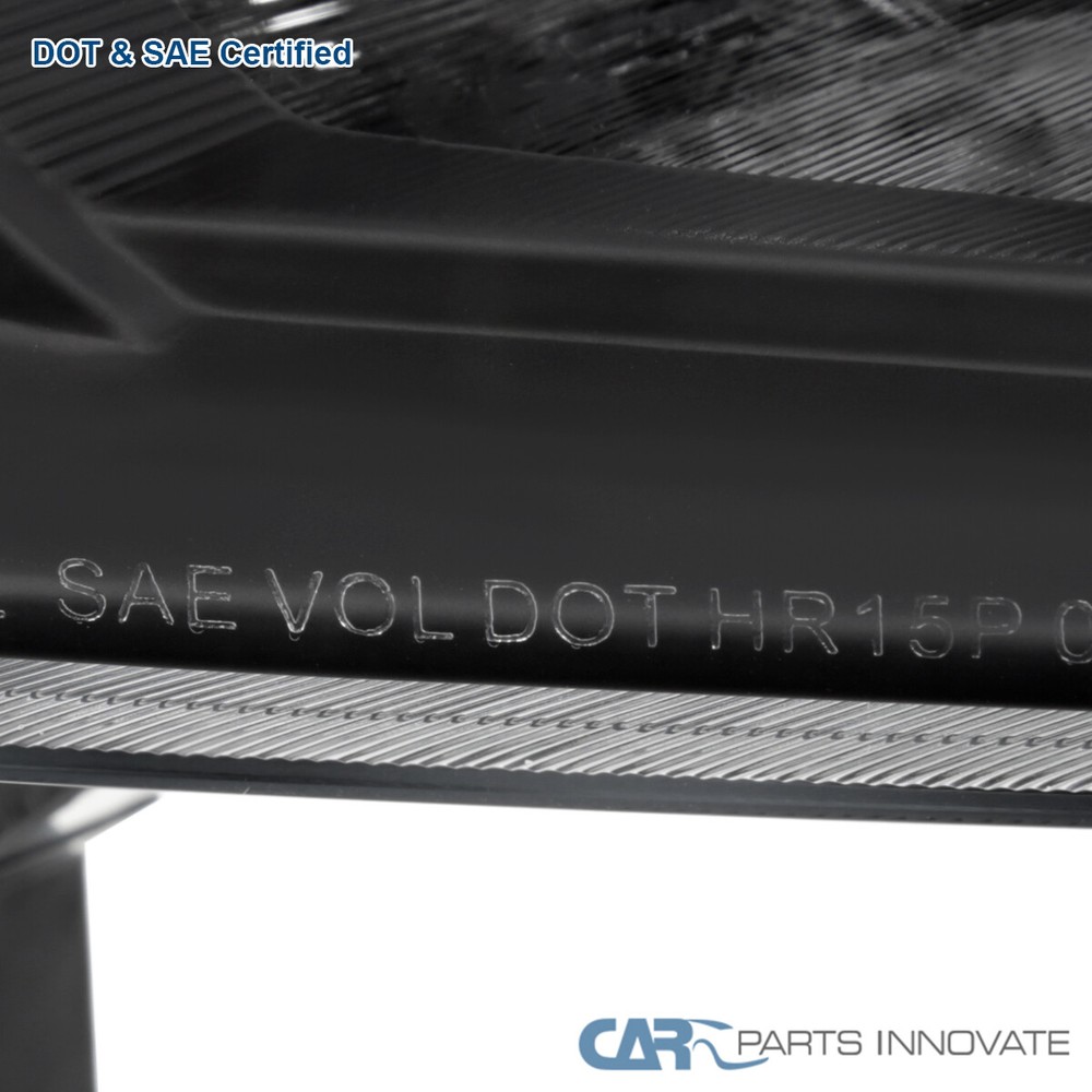 Fits 2003-2008 Honda Element Black Headlights Left+Right Pair Assembly 03-08