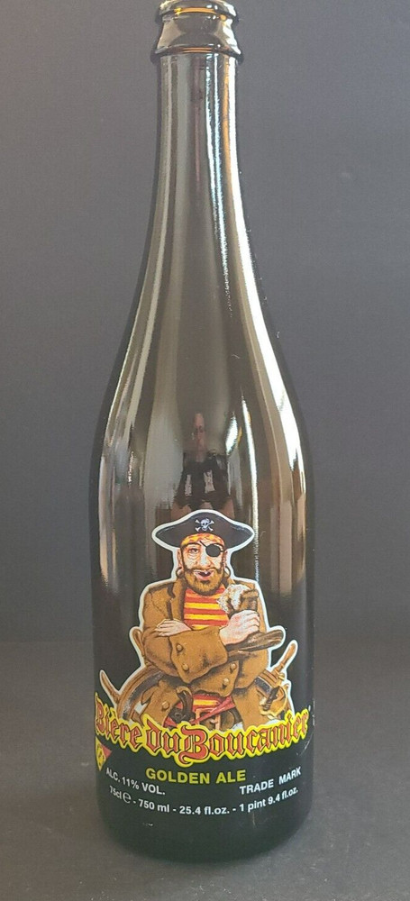 Empty Bier du Buocanier 750mL Bottle with Painted Graphics