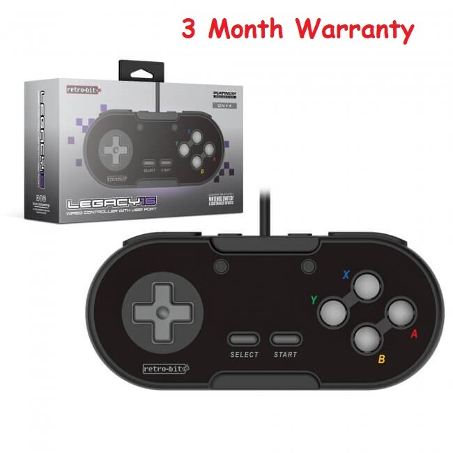 Retro-Bit Legacy 16 Wired USB Controller for Switch, PC, MacOS, RetroPie Black