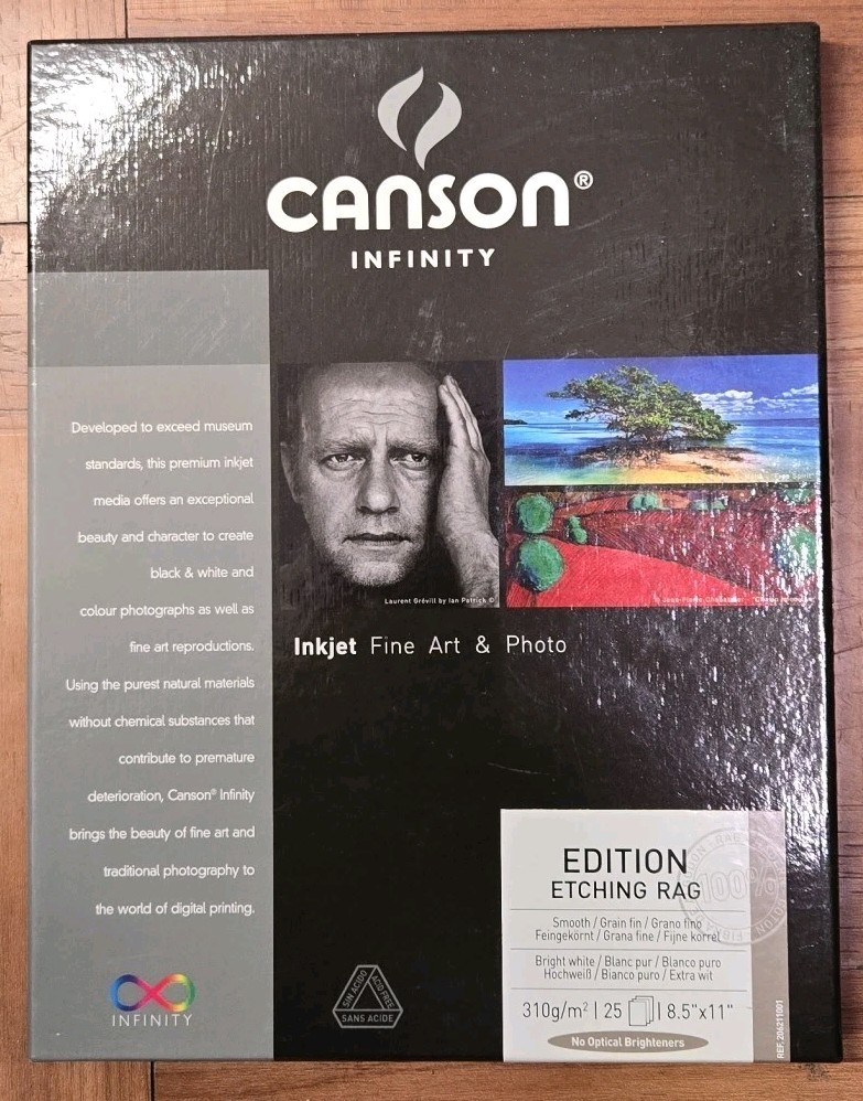 Canson Infinity Edition Etching Rag Smooth-grain Fin Photo Paper 25 Sheets NEW