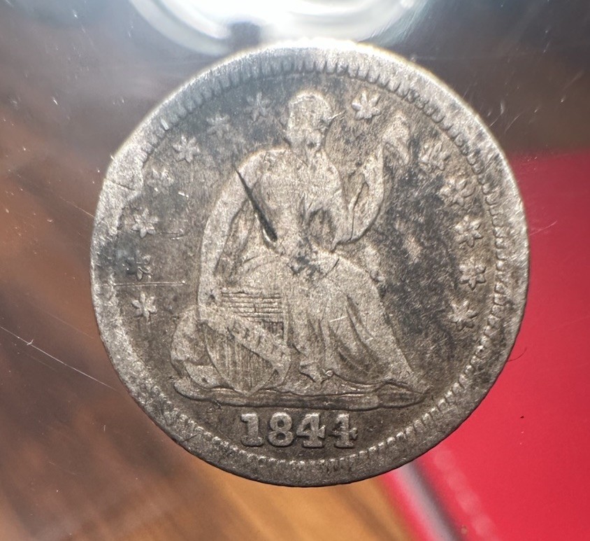 1844 Seated Half Dime