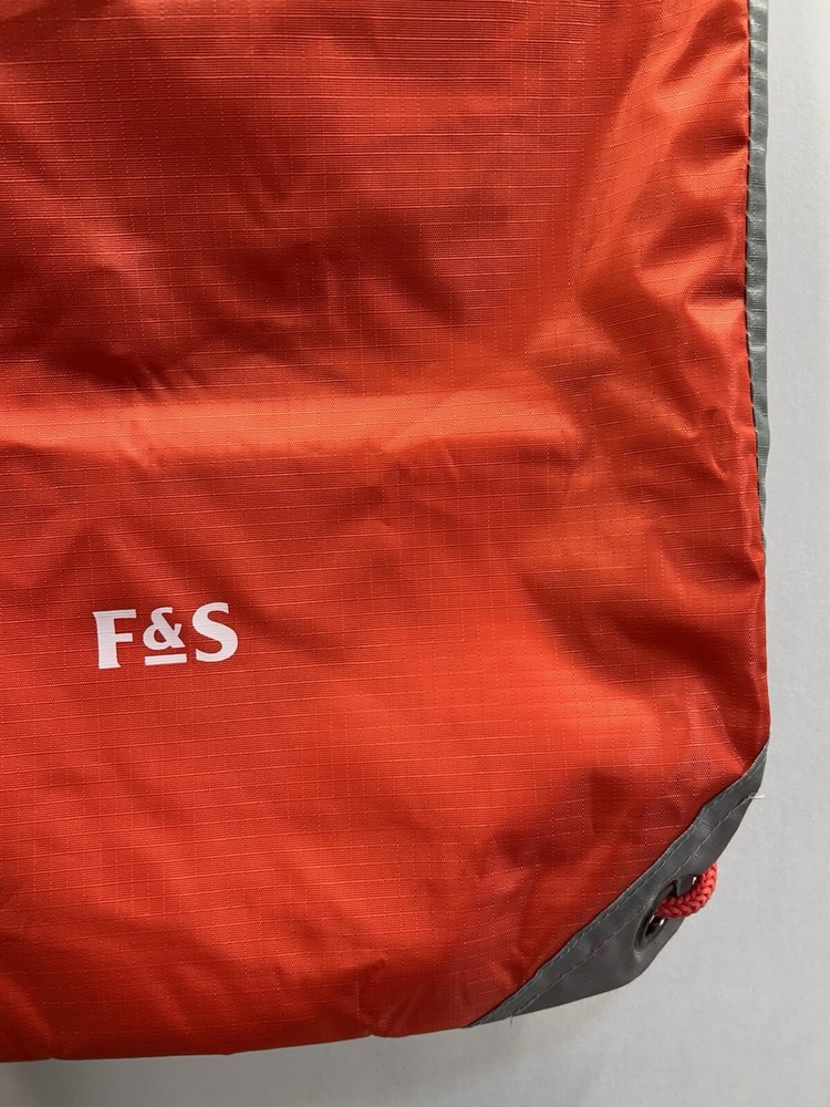 F&S, Field & Stream Water Resistant Drawstring Pack, Red/Grey