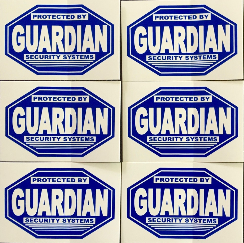 6 - GUARDIAN SECURITY....... WINDOW DECALS