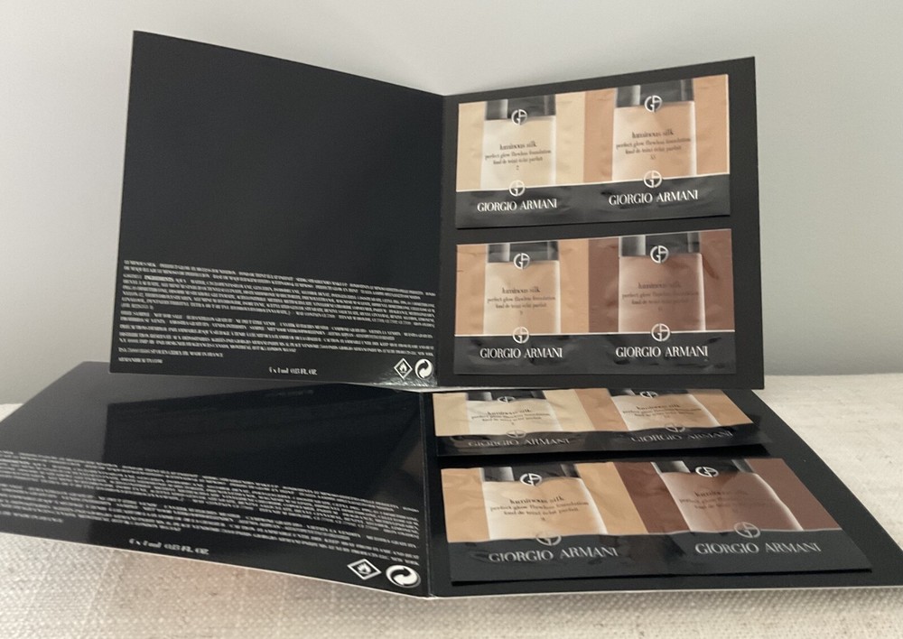 2 Sets Giorgio Armani Luminous Silk Multi-Purpose Glow Concealer 4 Shade Samples