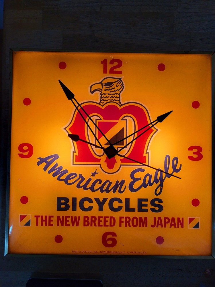 American Eagle Bicycles Vintage Advertising Pam Clock