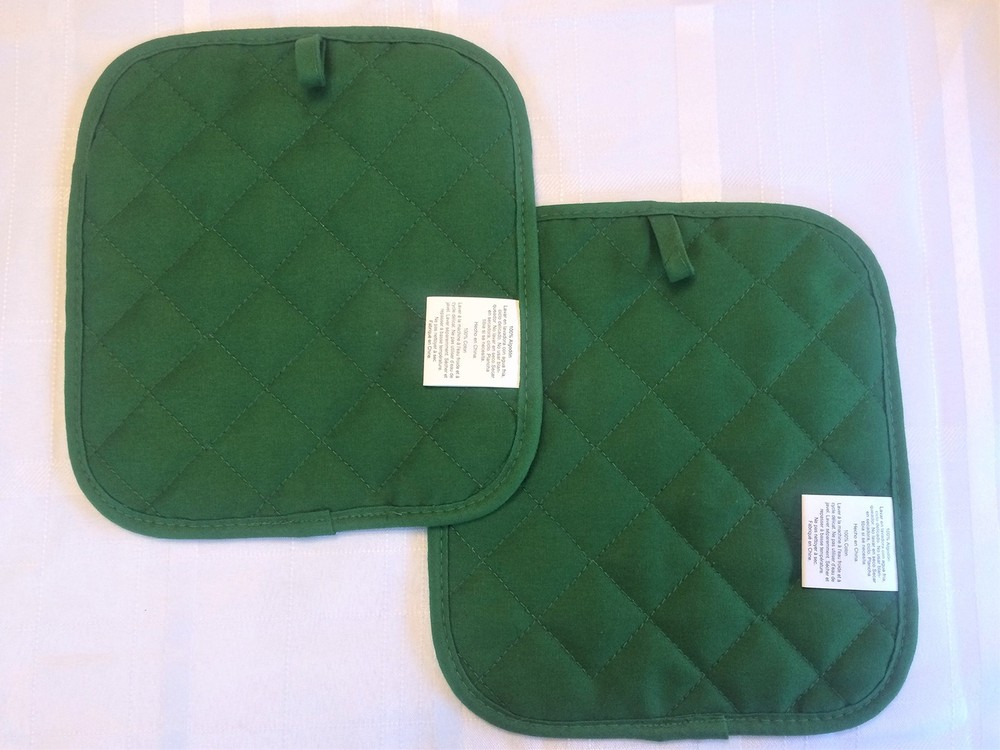 2 Pc Christmas Tree Pot Holders Oven Mitt Square Bundle