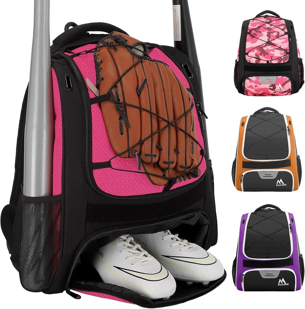 Baseball Bag-Baseball Backpack Holder for Baseball, Large Main Compartment,So...