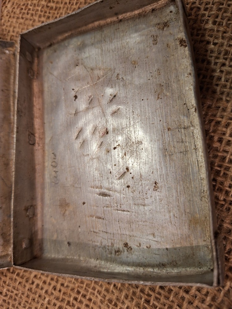 WW2 Trench Art Cigarette Case – "1943" . Handmade Engraved.