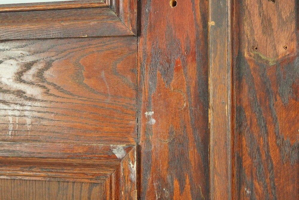 Half Lite One Panel Oak Double Doors 88.625 x 71.5 in.