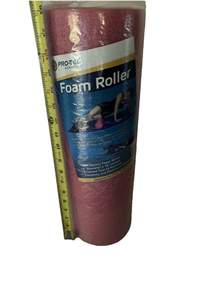 Pro-Tec Athletics Foam Roller Massager Pink 6” X 18”