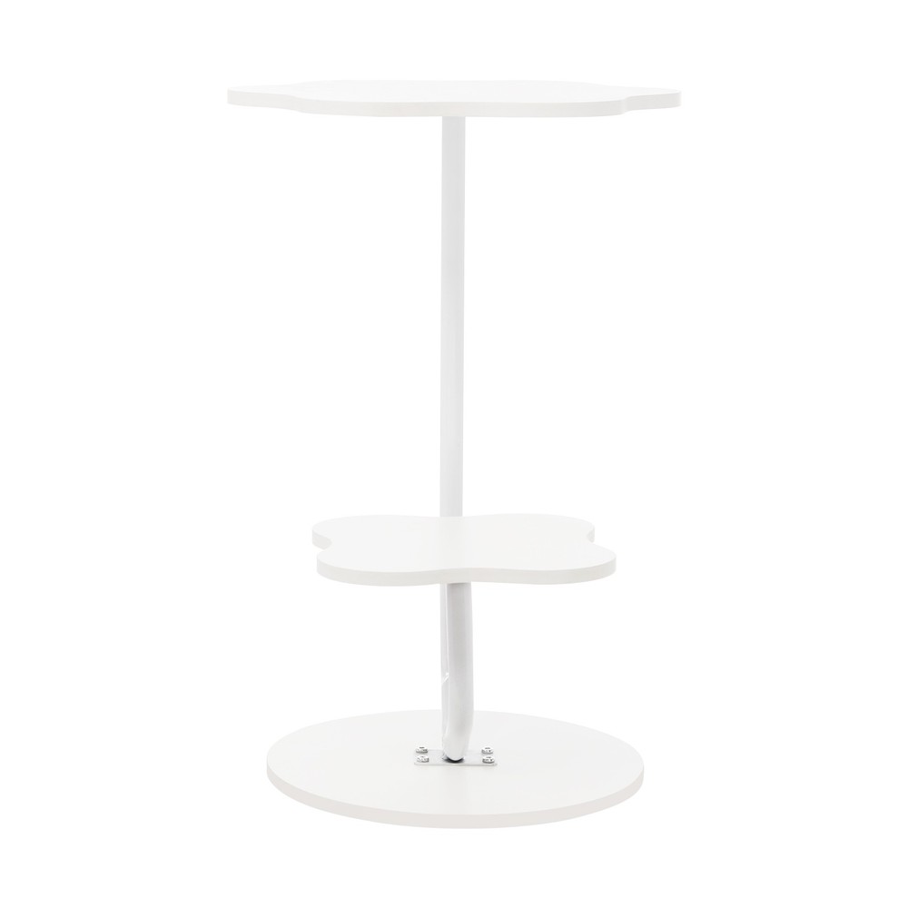 2 Tier Small Side Table 24.2in Height Modern Coffee Table Small Sofa Side Table