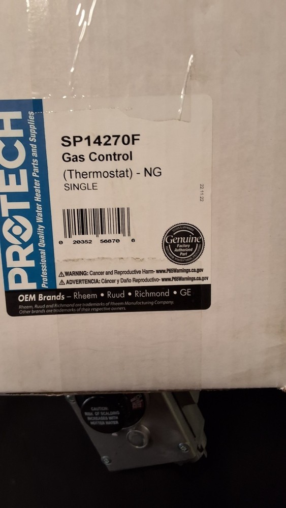 SP14270F | Gas Control (Thermostat) - NG