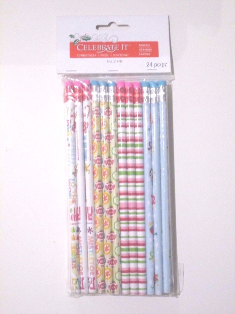 ( New ) Celebrate it  - Christmas Pencils 24 pc