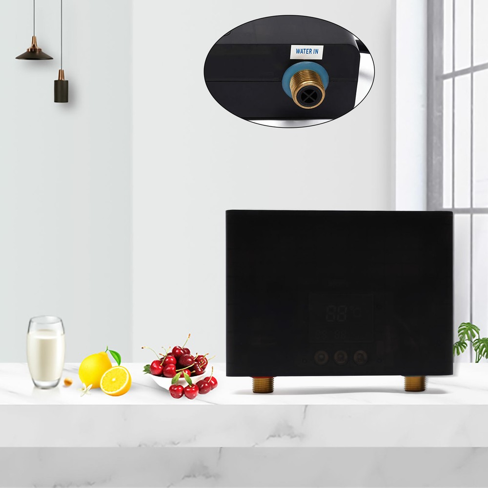 110V Instant Electric Tankless Hot Water Heater Shower Boiler Kitchen Bathroom