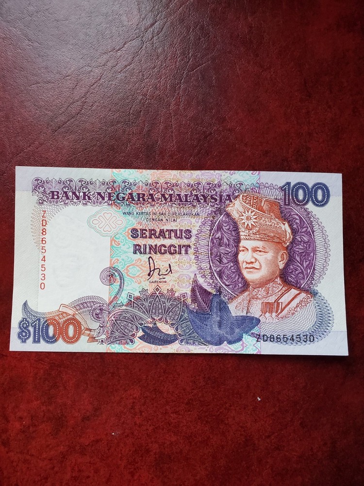 1992 malaysia 100 ringgit banknote