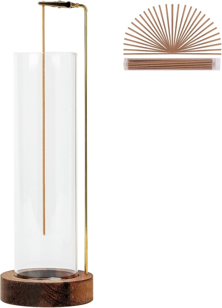 Glass Incense Holder with Ash Catcher
