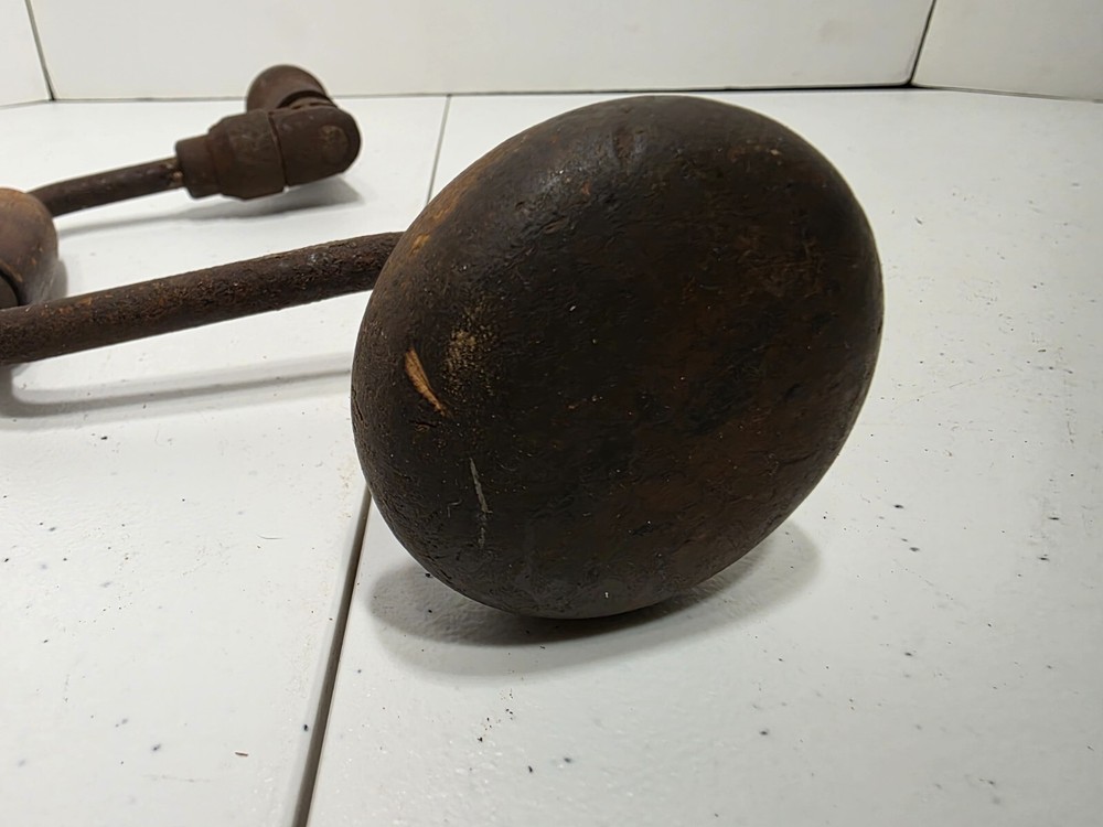 Vintage Hand Drill with 2 Bits / 13" Overall