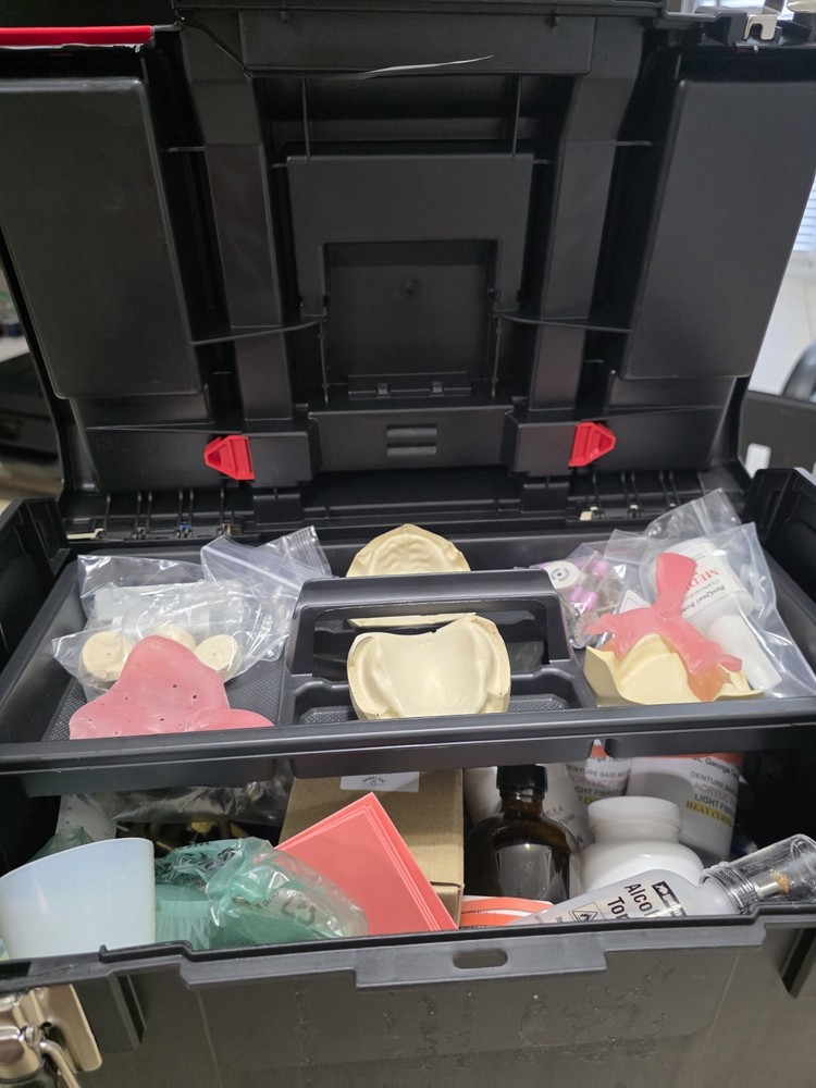 Dental Student Equipments over 30+ items inside Portable Rolling Cart