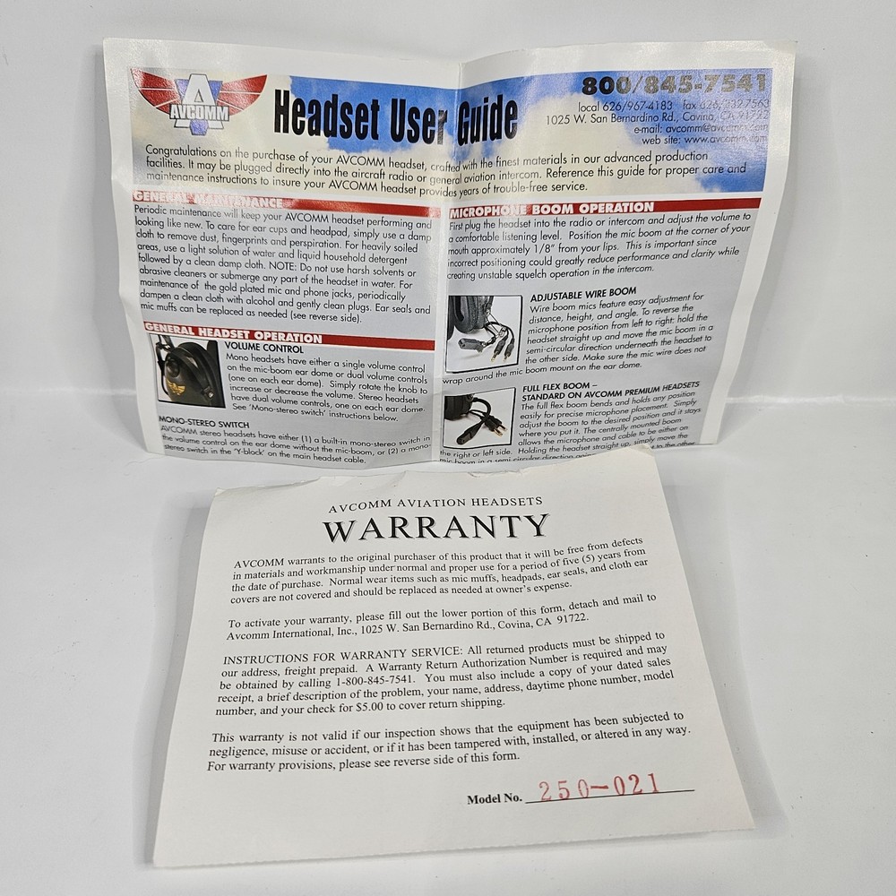 AVCOMM AC-250PNR Red Headset Bundle With Accessories #1