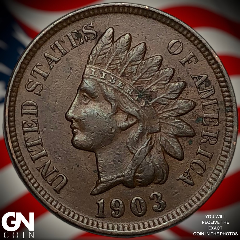 1903 Indian Head Cent Penny X2000