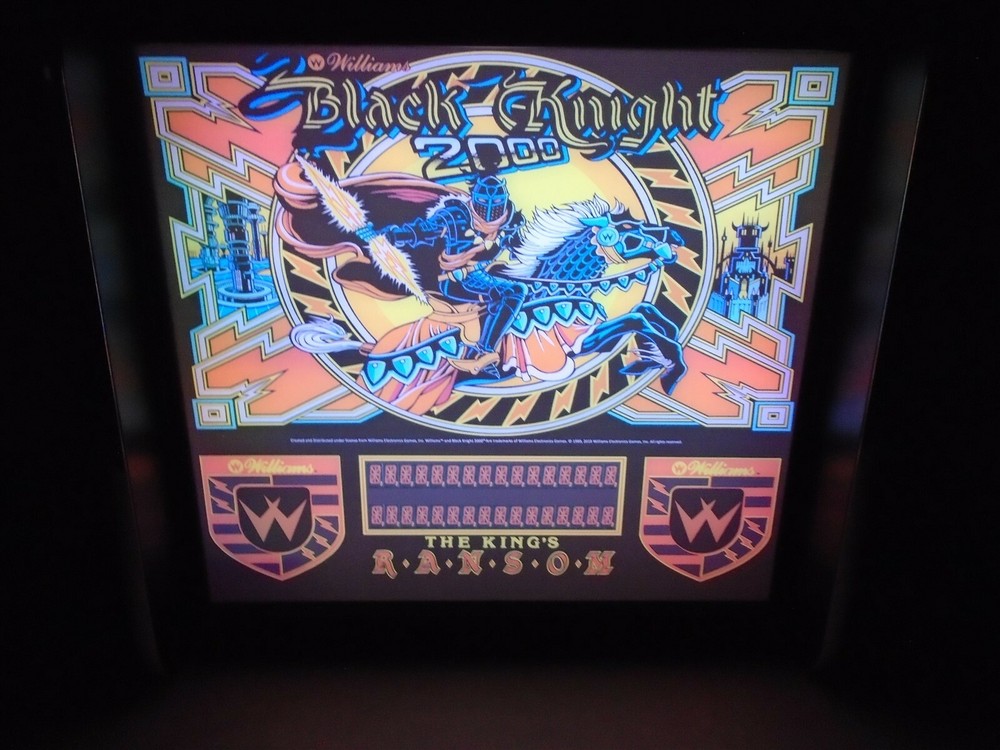 Williams Black Knight 2000 Pinball Head LED Display light box