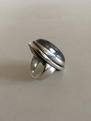 Georg Jensen Sterling Silver Ring No 46E with Hematite