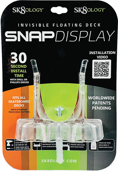 Sk8ology Skateboard SNAP Deck Display Wall Hanger